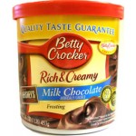 Betty Crocker Rich & Creamy MILK Chocolate Frosting 16 OZ (453g) 8 Packungen AUSVERKAUFT